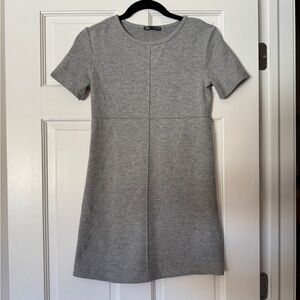 Gray Zara Short Sleeve Mini Dress
